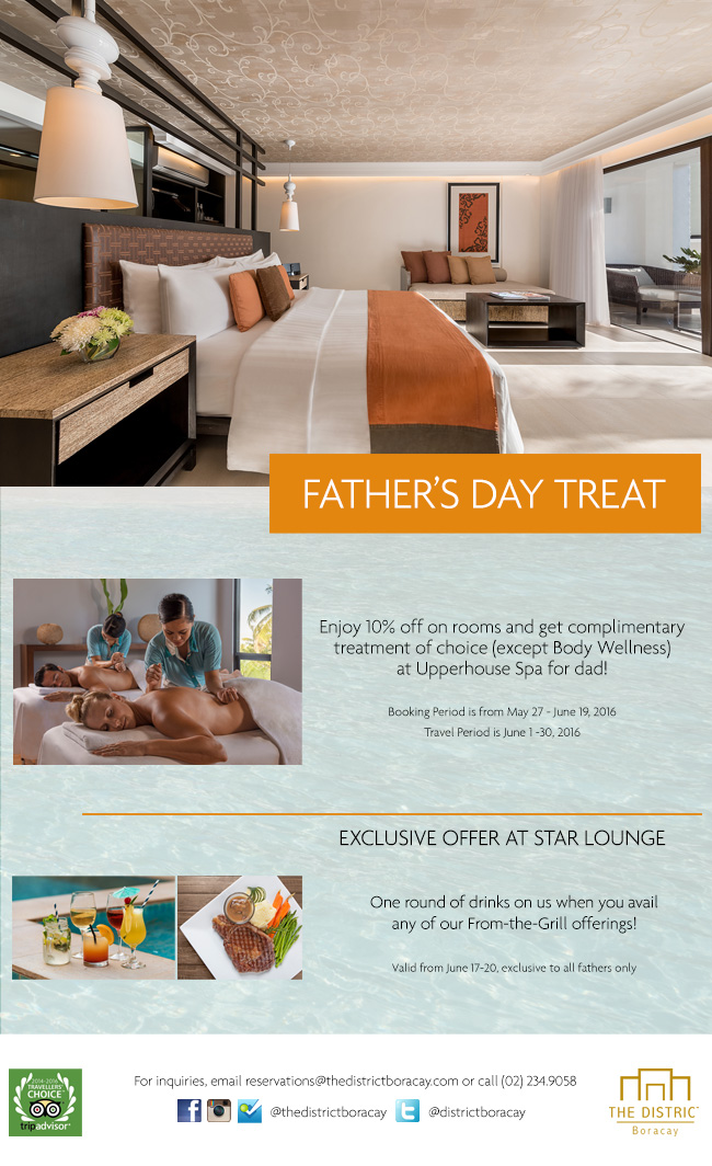 The District Boracay Fathers Day Promo 2016