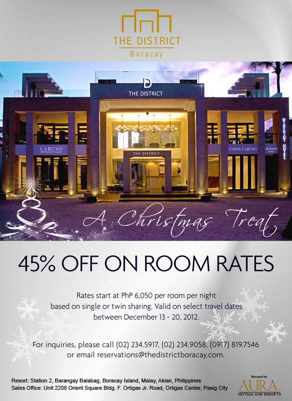 45% OFF at The District Boracay this December!
