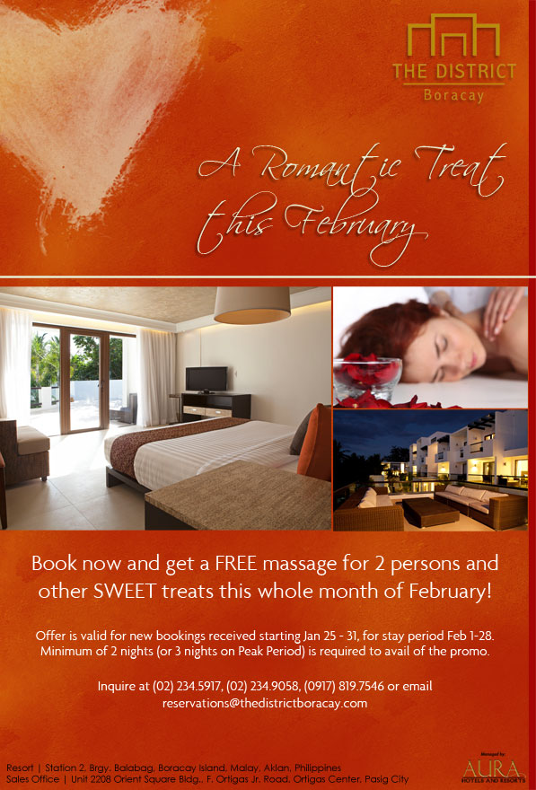 A Romantic Treat at The District Boracay this February