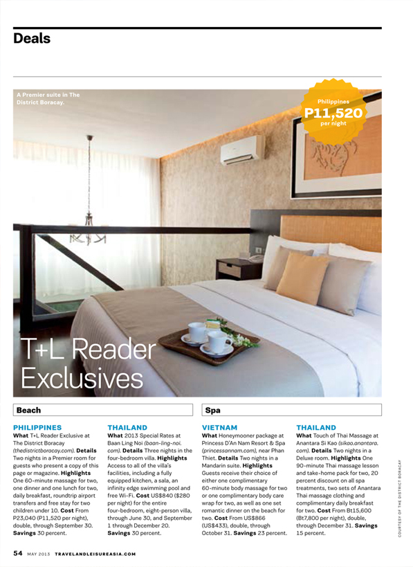 An Exclusive Offer for Travel + Leisure Southeast Asia Magazine’s Readers!