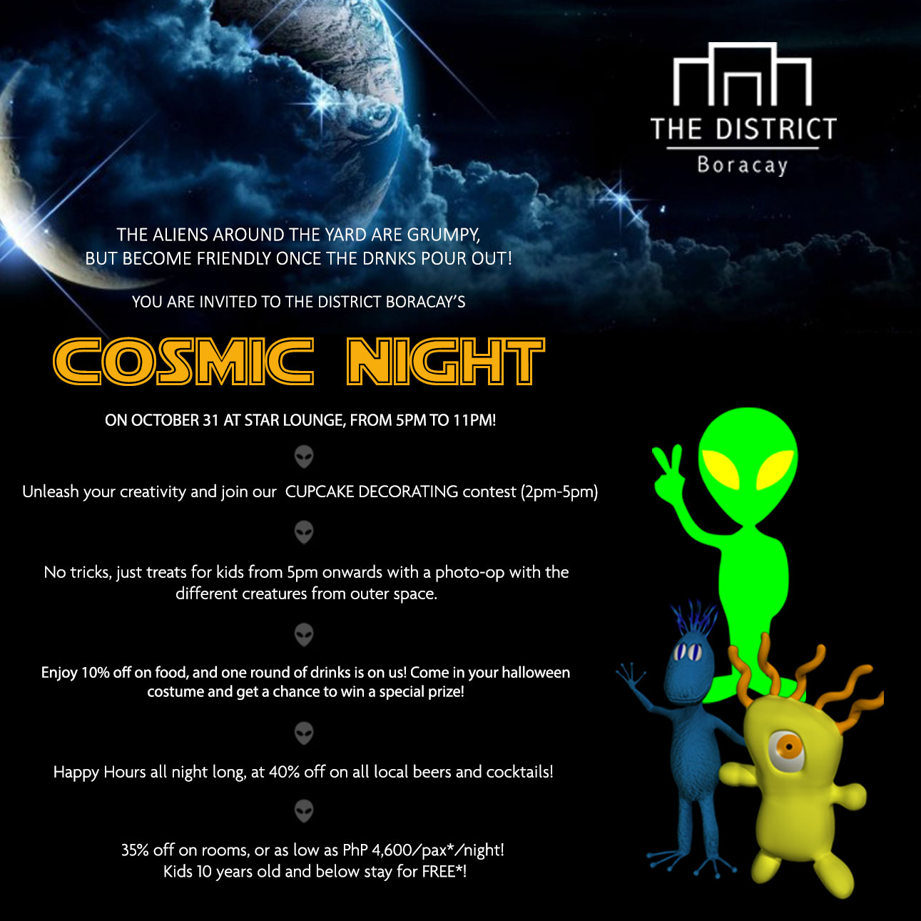 Cosmic Night at The District Boracay